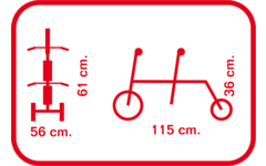 Driewieler midi verzinkt - Gecoat Antraciet RAL 7016