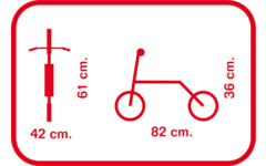 Tweewieler loopfiets gegalvaniseerd