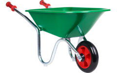 Kruiwagen verzinkt frame, kunststof bak (verpakt in doos)