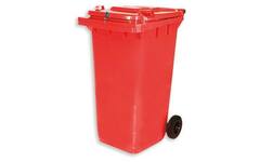 Materiaalcontainer | 240 ltr. | Met slot, kleur rood