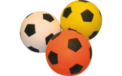 Voetbal PU schuim 300 gr. doorsnede 20 cm, zwart/wit