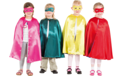 Verkleedkleding superhelden set van 4, 4-7 jaar