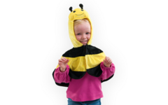 Bosdierencapes, set van 5, Lieveheersbeestje, Das, Vos, Kikker, Hommel