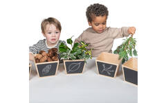 Potten van hout, Set van 5