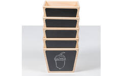 Potten van hout, Set van 5