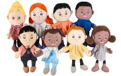 Handpoppen, set van 8