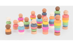 Speelfiguren, regenboog, van hout