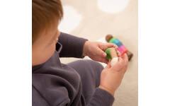 Speelfiguren, regenboog, van hout