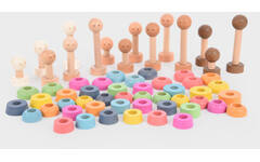 Speelfiguren, regenboog, van hout