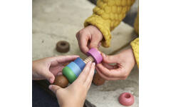 Speelfiguren, regenboog, van hout