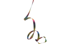BS | Danslint regenboog 3 meter, houten stok
