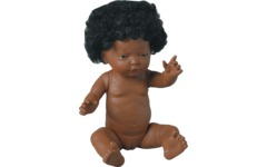 Pop meisje Afrikaans met haar, 42 cm, Les Pluminis