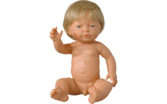 Pop jongen Europees met haar, 42 cm, Les Pluminis