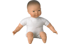 Pop zacht Aziatisch zonder haar, 40 cm, Les Pluminis