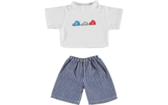 Poppenkleertjes broekje met wit shirt 40 cm