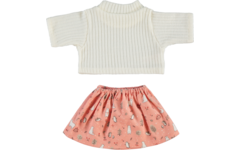 Poppenkleertjes jurkje met shirt wit 40 cm