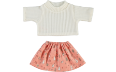 Poppenkleertjes jurkje met shirt wit 40 cm