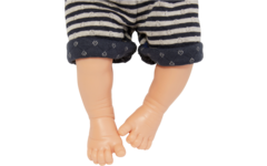 Pop meisje Aziatisch met haar en kleding, 40 cm, Les Pluminis