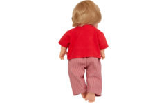 Pop meisje Europees met haar en kleding, 40 cm, Les Pluminis