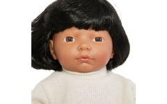 Pop meisje Oriëntaal met haar en kleding, 40 cm, Les Pluminis