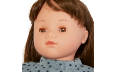 Pop zacht Europees met haar en kleding, 45 cm, Les Pluminis