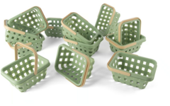 Winkelmandjes, groen, set van 12 stuks