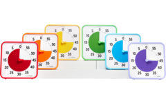 Time Timer® Secondary Colour Collection, oranje, paars, groen