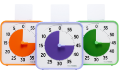 Time Timer® Secondary Colour Collection, oranje, paars, groen
