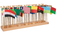 Vlaggenstandaard Afrika incl. vlaggen