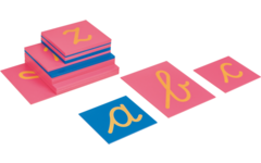 Schuurpapieren letters schrijfschrift