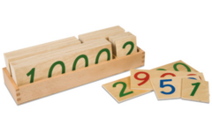 Houten getalkaarten 1-9000 groot