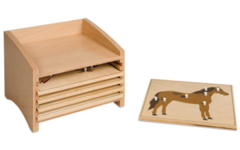 Dierenpuzzels 5-vaks kastje