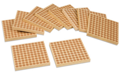 Kwadraten hout 10 stuks