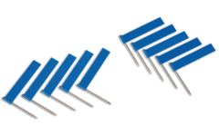 Extra vlaggen 10 stuks blauw