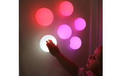 Tap & Glow lichtgevende siliconen wandlampjes, set van 6 stuks