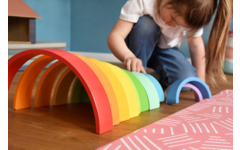 Houten Bouwblokken Regenboog XL, 14dlg.