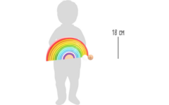 Houten Bouwblokken Regenboog XL, 14dlg.