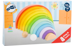 Houten Bouwblokken Regenboog XL, 14dlg.