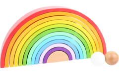 Houten Bouwblokken Regenboog XL, 14dlg.