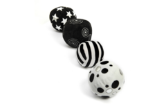 Zwarte en Witte Zachte Activiteitenballen 4pk