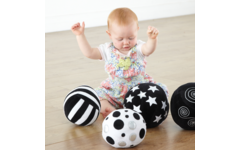Zwarte en Witte Zachte Activiteitenballen 4pk