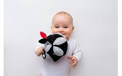 Soft baby toys - Montessori Ball with mirror White