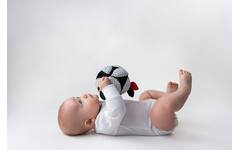 Soft baby toys - Montessori Ball with mirror White