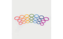 Ringen, regenboog, van hout