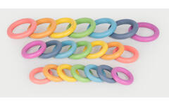 Ringen, regenboog, van hout
