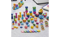 Speelset groot, regenboog, van hout
