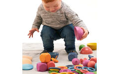 Speelset groot, regenboog, van hout