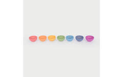 Schaaltjes, regenboog, van hout