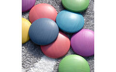 Schijven, regenboog, van hout