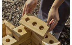 Blokken, lichtgewicht, zacht hout, 30 stuks